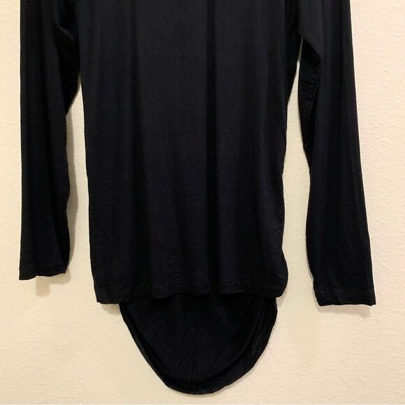 VERTIGO PARIS Blouse Women’s XL Black Side Ruching Body Con Dark Academe. - Picture 4 of 11